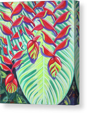 Heliconia Weave - Canvas Print
