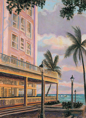 "Surfrider at Sunset" Waikiki Beach - Archival Print