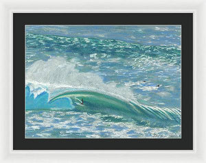 "Wave Rider" Big Wave Surfer Hawai'i - Framed Print