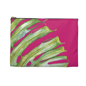 Accessory Bag: Monstera Leaf - Pink