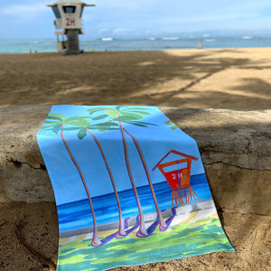 Beach Towel: Kaimana Beach/Waikiki