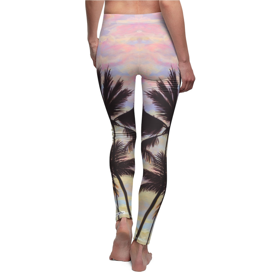 Women's Casual Leggings:  Cotton Candy Clouds