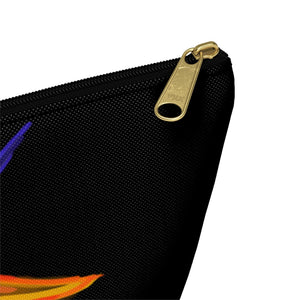 T-Bottom Accessory Pouch: Electric Bird of Paradise - Black