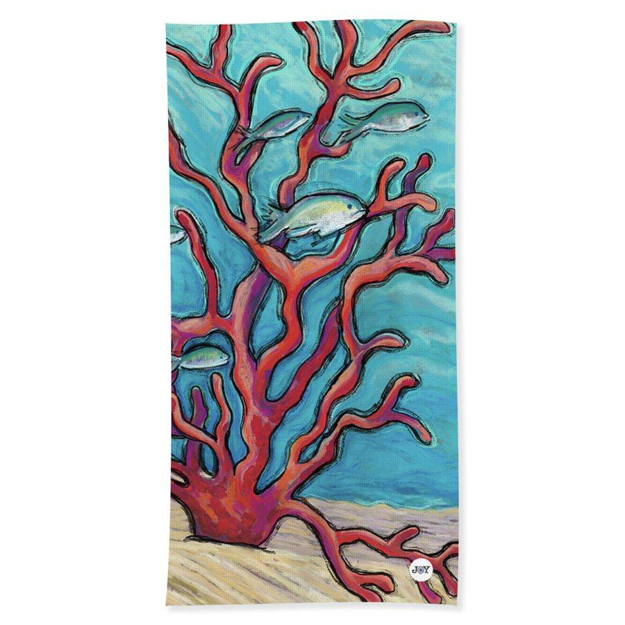 Beach Towel: Tropical Fish & Coral - Coral Assests