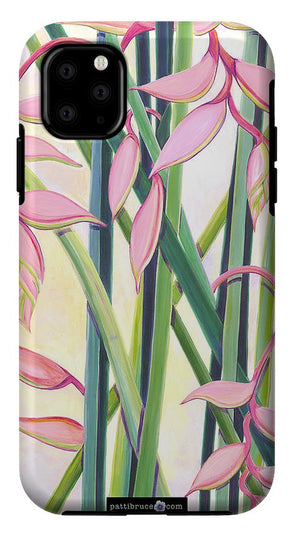Phone Case: Beautiful Pink Heliconia Tropical Flower - "Pink Elegance"