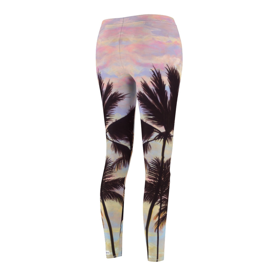 Women's Casual Leggings:  Cotton Candy Clouds