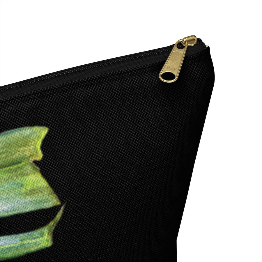 T-Bottom Accessory Bag:  Monstera Leaf - Black
