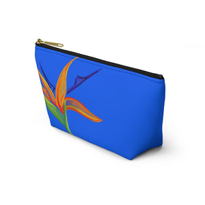 T-Bottom Accessory Pouch: Electric Bird of Paradise - Sky