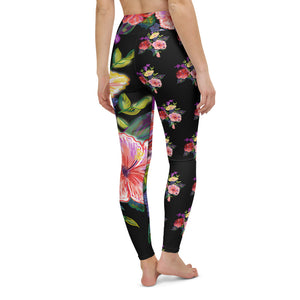 Women's Yoga Pants: Tropical Monstera Leaf