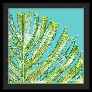 Tropical Monstera Leaf - Framed Print