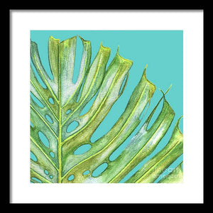 Tropical Monstera Leaf - Framed Print