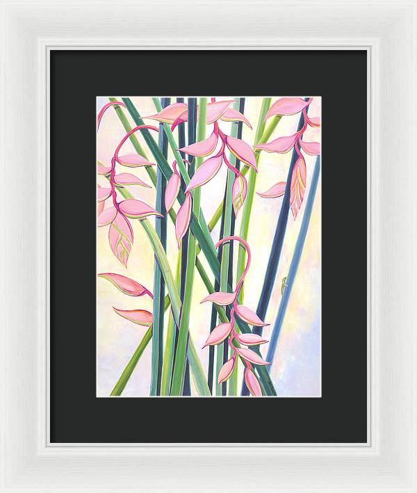 "Pink Elegance" Tropical Beauty - Framed Print