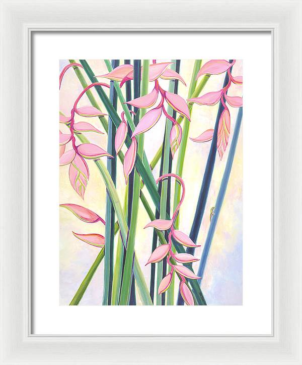 "Pink Elegance" Tropical Beauty - Framed Print
