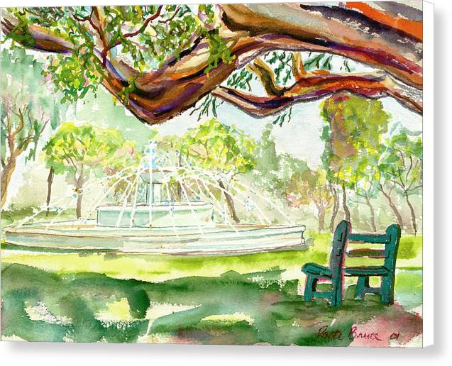 Waikiki Fountain - Canvas Print