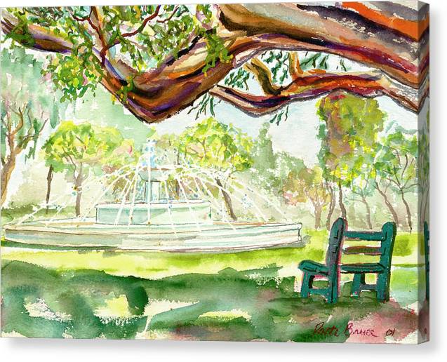 Waikiki Fountain - Canvas Print