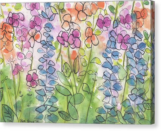 Watercolor Wildflowers - Canvas Print