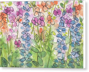 Watercolor Wildflowers - Canvas Print