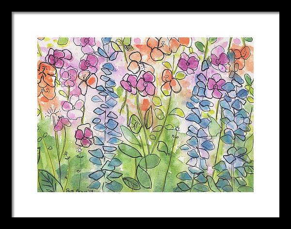 Watercolor Wildflowers - Framed Print