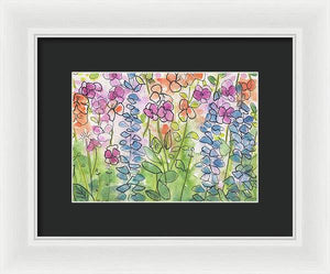 Watercolor Wildflowers - Framed Print